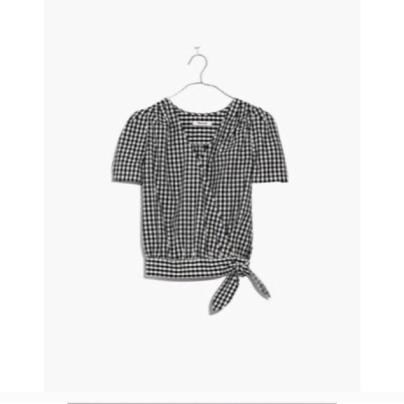 Madewell Checkered Side Tie Shirt - Picture 5 of 8